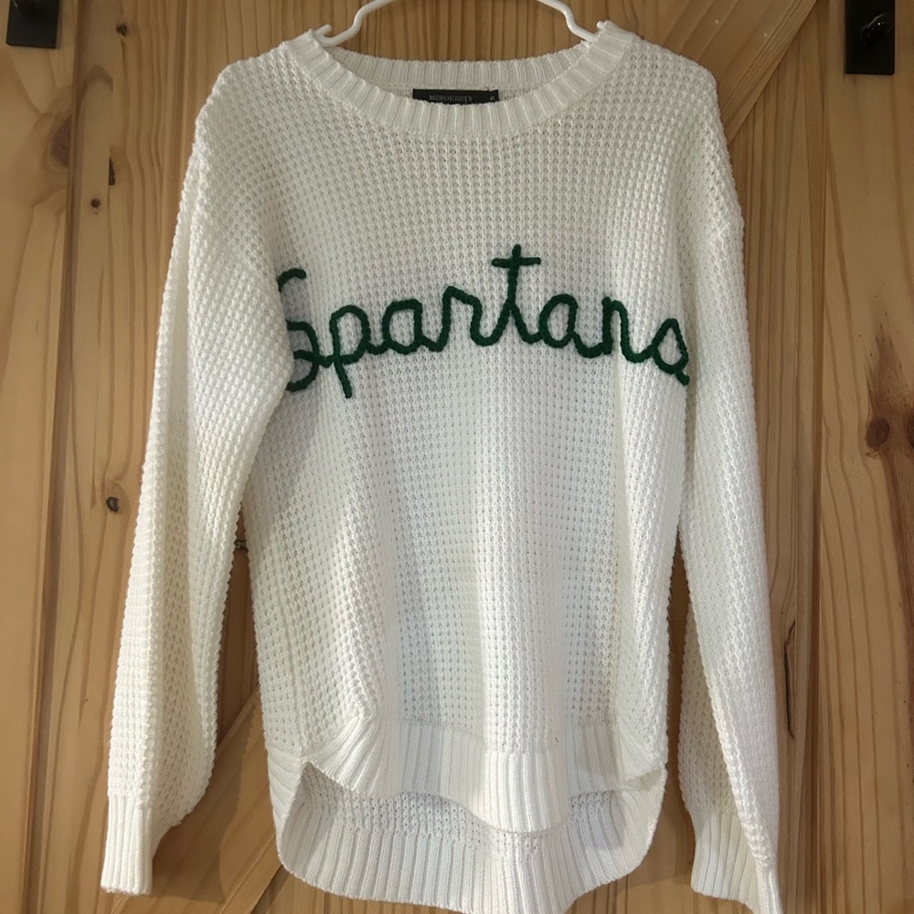 Spartans White Sweater